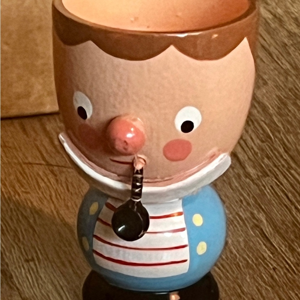 Vintage Sevi wooden EGG CUP 1950-1960’s collectible